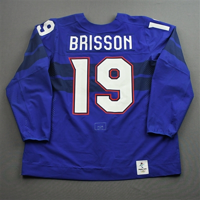 Brendan Brisson - Game-Worn Men's 2022 Olympic Winter Games Beijing Jersey - February 13, 2022 vs. Germany