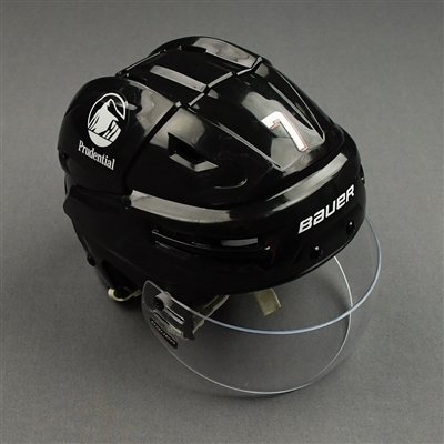 Dougie Hamilton - Game-Worn Black Third Bauer Helmet w/ Bauer Shield - 2021-22 NHL Season