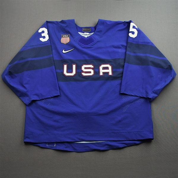 Maddie Rooney - Game-Worn Womens 2022 Olympic Winter Games Beijing Jersey - February 8, 2022 vs. Canada & February 11, 2022 vs. Czech Republic in Quarterfinals