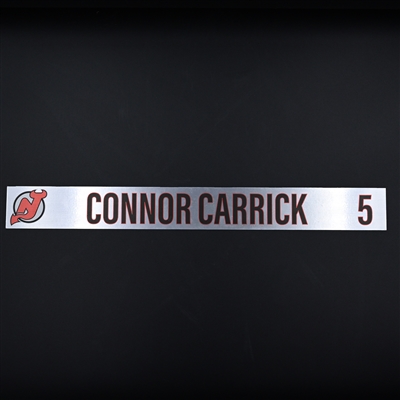 Connor Carrick - New Jersey Devils - Locker Room Nameplate - 2020-21 NHL Season