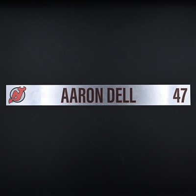 Aaron Dell - New Jersey Devils - Locker Room Nameplate - 2020-21 NHL Season