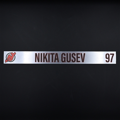 Nikita Gusev - New Jersey Devils - Locker Room Nameplate - 2020-21 NHL Season