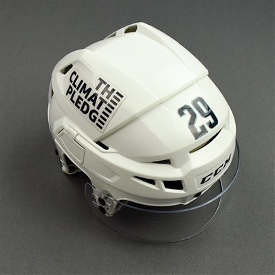 Vince Dunn - Game-Worn White CCM Helmet - 2021-22 NHL Season