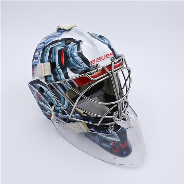 Philipp Grubauer - Game-Worn Bauer Mask "Release the Kraken" - 2021-22 NHL Season