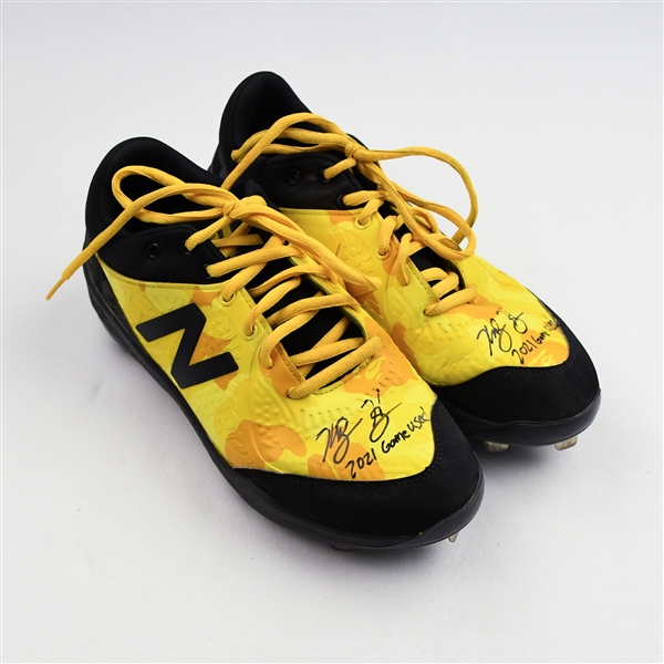 KeBryan Hayes - Pittsburgh Pirates - New Balance Fresh Foam 3000 - Autographed Cleats - Worn 8/24/21