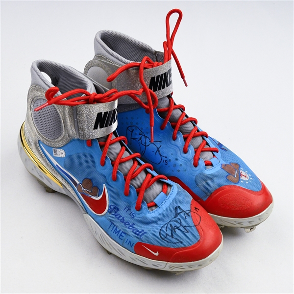 Nick Solak - Texas Rangers - Nike Alpha Huarache Elite 3 (Texas Rangers) - Autographed Cleats