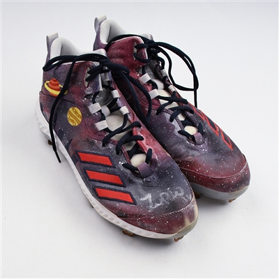 Zach Plesac - Cleveland Indians - Adidas High Top - (CLE 216) - Autographed Cleats - Worn 9/29/21