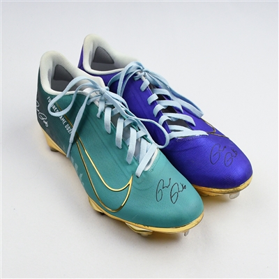 Brett Baty - National League Futures  - Nike React Vapor Ultrafly - (NYC) - Autographed Cleats - Worn 7/11/21