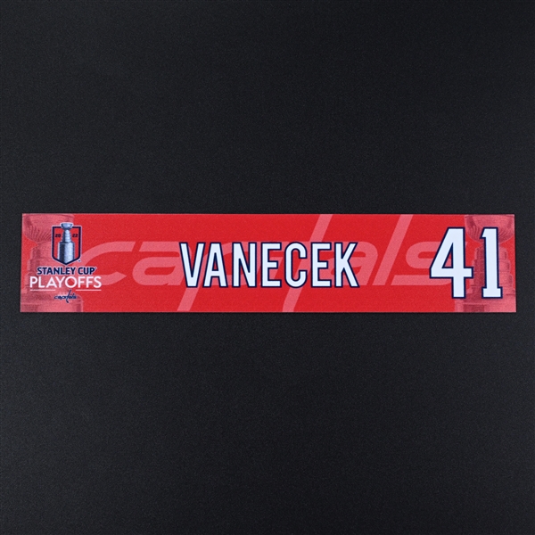 Vitek Vanecek - Washington Capitals - Locker Room Nameplate - 2022 Stanley Cup Playoffs