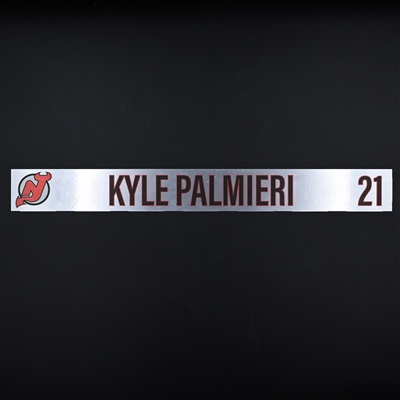 Kyle Palmieri - New Jersey Devils - Locker Room Nameplate - 2020-21 NHL Season
