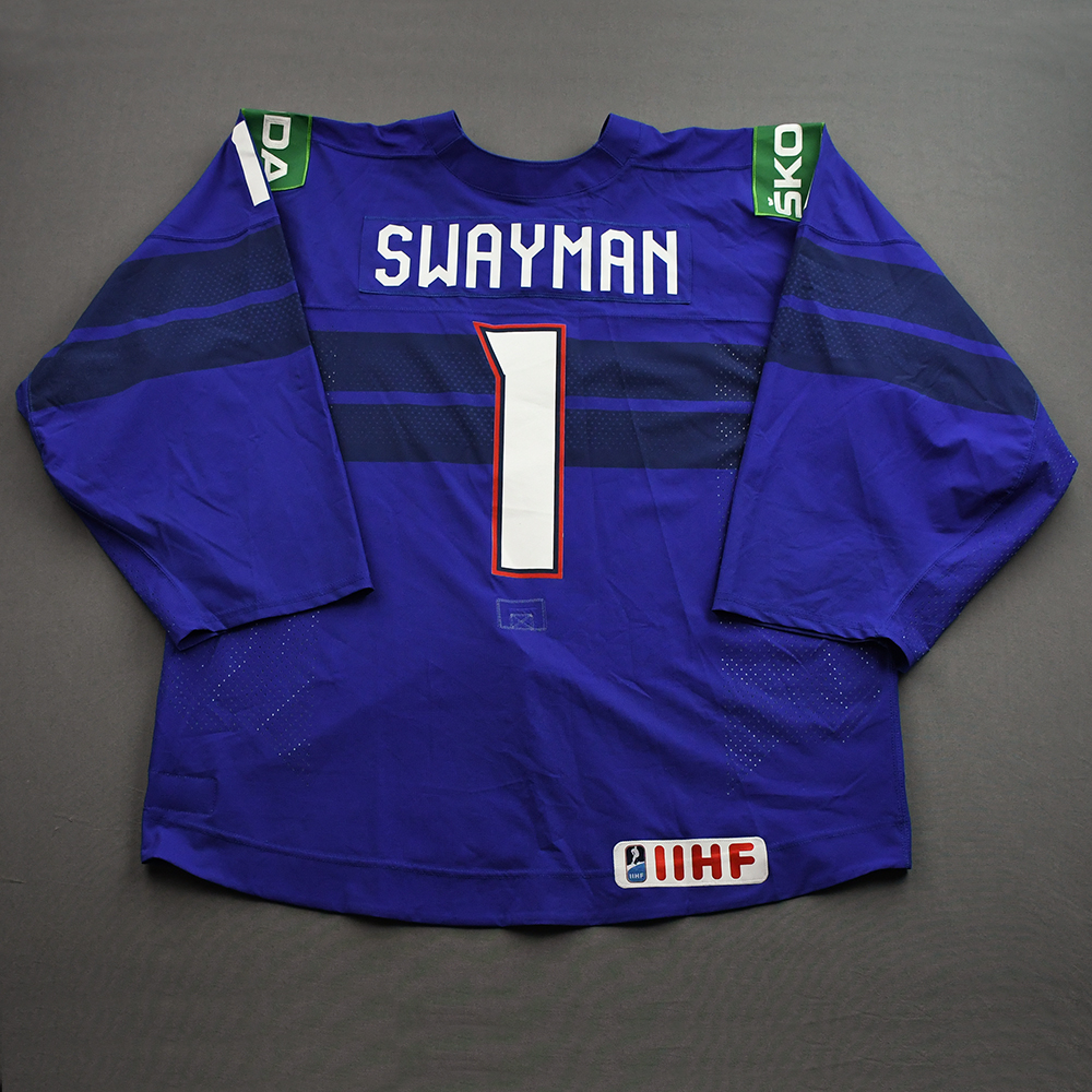 Lot Detail - Jeremy Swayman - Game-Worn 2022 IIHF World Championship Jersey