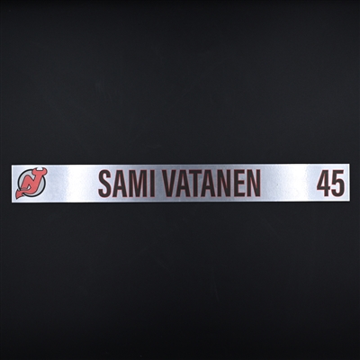 Sami Vatanen - New Jersey Devils - Locker Room Nameplate - 2020-21 NHL Season