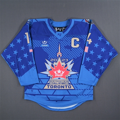 Madison Packer - Team United States - Blue All-Star Autographed Jersey w/C - Worn January 29, 2023 vs. Canada