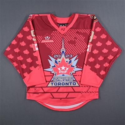 Kati Tabin - Team Canada - Red All-Star Autographed Jersey - Worn January 29, 2023 vs. United States
