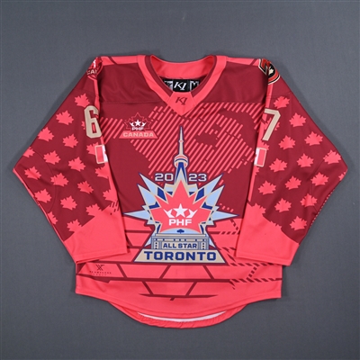 Emma Woods - Team Canada - Red All-Star Autographed Jersey - Worn January 29, 2023 vs. United States