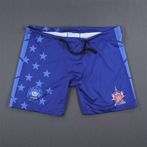 No Name Or Number Blank - Team United States - Game-Issued Blue Pants Shell - 2023 PHF All-Star Showcase
