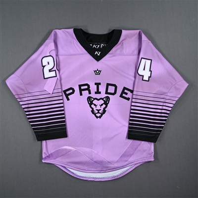 (NNOB) No Name Or Number Blank - Game-Issued Hockey Fights Cancer Jersey