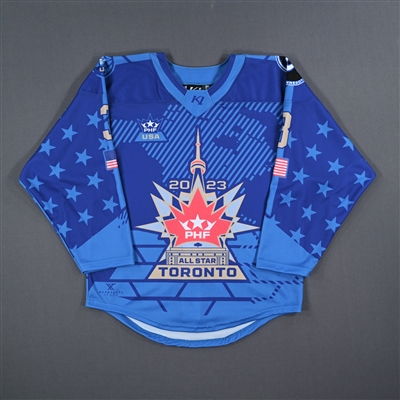 Jonna Albers - Team United States - Blue All-Star Autographed Jersey - Worn January 29, 2023 vs. Canada