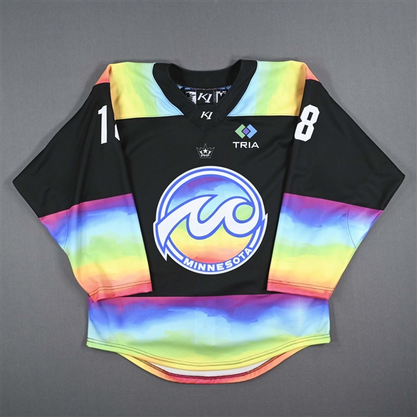 Stephanie Anderson - Game-Worn Autographed Pride Jersey - Worn February 26, 2023 vs. Toronto Six