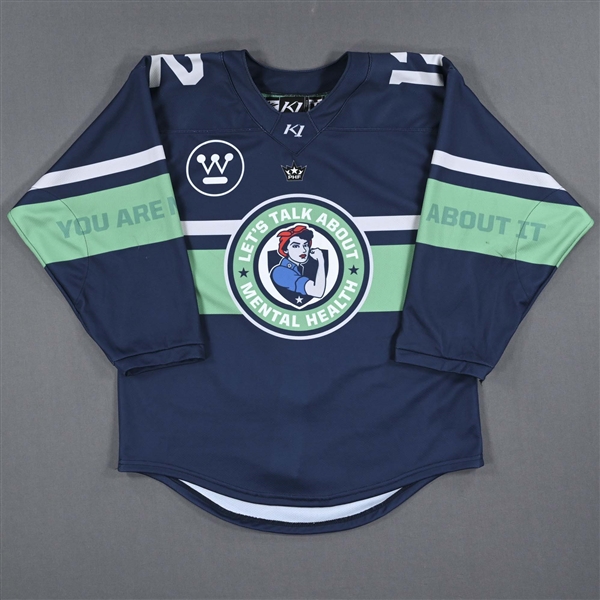 Ebba Berglund - Game-Worn Mental Health Awareness Autographed Jersey - Worn January 14 and 15, 2023