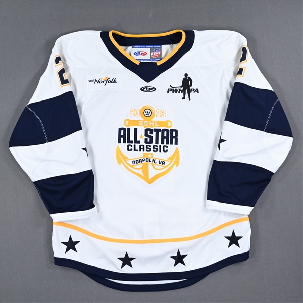 Emily Brown - 2023 ECHL All-Star Classic - Western Conference - Game-Worn Autographed White Set 1 Jersey