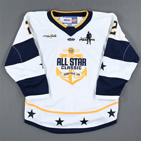 Emily Brown - 2023 ECHL All-Star Classic - Western Conference Game-Worn Autographed White Set 3 Jersey