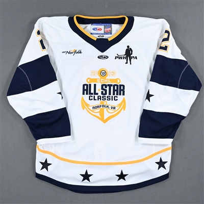 Emily Brown - 2023 ECHL All-Star Classic - Western Conference Game-Worn Autographed White Set 3 Jersey