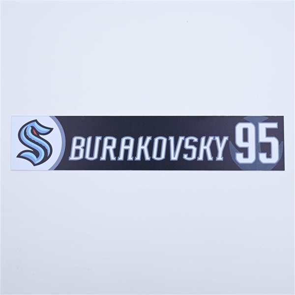 Andre Burakovsky - Seattle Kraken - Locker Room Nameplate - 2022-23 NHL Season