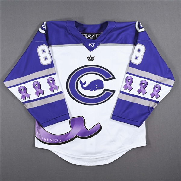 Amanda Conway - Connecticut Whale - Game-Issued Alzheimers Awareness Jersey - 2022-23 PHF Season