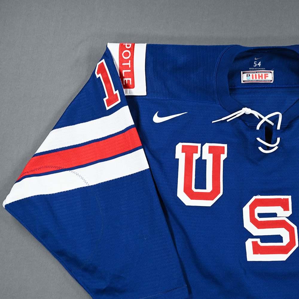 Blue Nike IIHF Ice Hockey Jersey