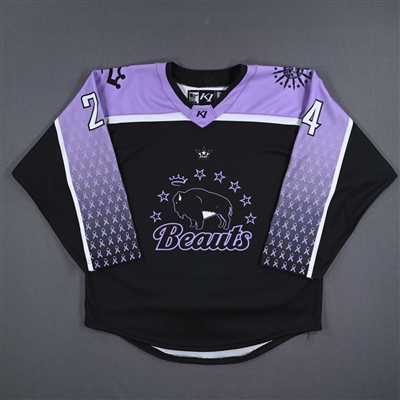 Anjelica Diffendal - Buffalo Beauts - Autographed Hockey Fights Cancer Jersey - Worn January 7, 2023 vs. Minnesota Whitecaps