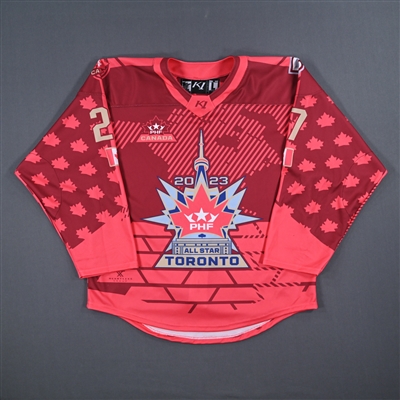 Jade Downie-Landry - Team Canada - Red All-Star Autographed Jersey - Worn January 29, 2023 vs. United States