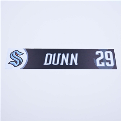 Vince Dunn - Seattle Kraken - Locker Room Nameplate - 2022-23 NHL Season