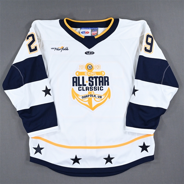 Tye Felhaber - 2023 ECHL All-Star Classic - Western Conference - Game-Worn Autographed White Set 1 Jersey