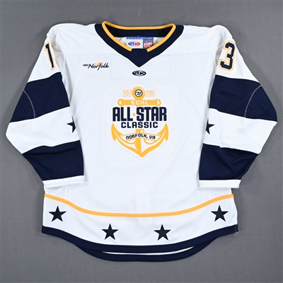 Liam Finlay - 2023 ECHL All-Star Classic - Western Conference - Game-Worn Autographed White Set 1 Jersey