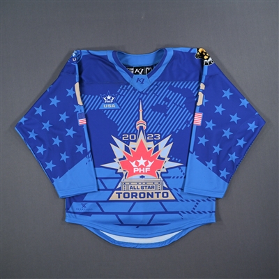 Kali Flanagan - Team United States - Blue All-Star Autographed Jersey - Worn January 29, 2023 vs. Canada