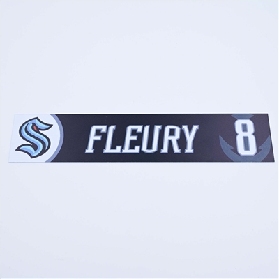 Cale Fleury - Seattle Kraken - Locker Room Nameplate - 2022-23 NHL Season