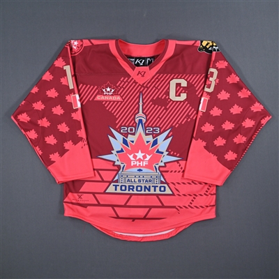 Kaleigh Fratkin - Team Canada - Red All-Star Autographed Jersey w/C - Worn January 29, 2023 vs. United States