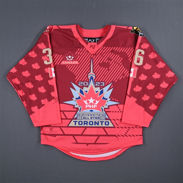 Loren Gabel - Team Canada - Red All-Star Autographed Jersey - Worn January 29, 2023 vs. United States