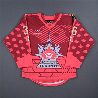 Loren Gabel - Team Canada - Red All-Star Autographed Jersey - Worn January 29, 2023 vs. United States