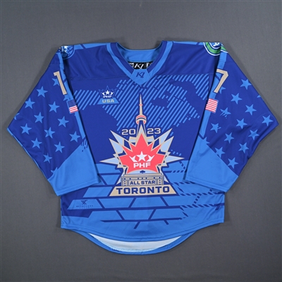 Taylor Girard - Team United States - Blue All-Star Autographed Jersey - Worn January 29, 2023 vs. Canada