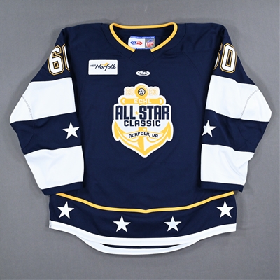 Jarrod Gourley - 2023 ECHL All-Star Classic - Eastern Conference - Game-Worn Autographed Blue Set 1 Jersey