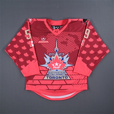 Mikyla Grant-Mentis - Team Canada - Red All-Star Autographed Jersey - Worn January 29, 2023 vs. United States