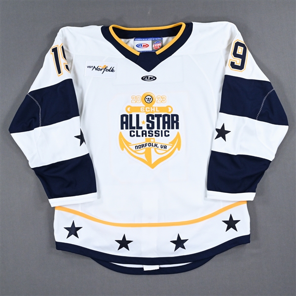 Lincoln Griffin - 2023 ECHL All-Star Classic - Western Conference - Game-Worn Autographed White Set 1 Jersey