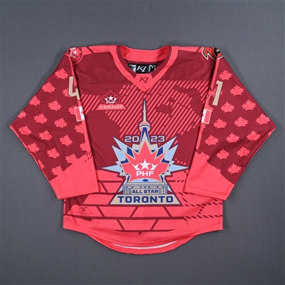 Brittany Howard - Team Canada - Red All-Star Autographed Jersey - Worn January 29, 2023 vs. United States