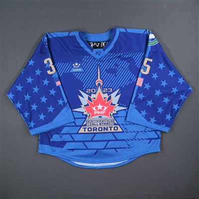 Abbie Ives - Team United States - Blue All-Star Autographed Jersey - Worn January 29, 2023 vs. Canada