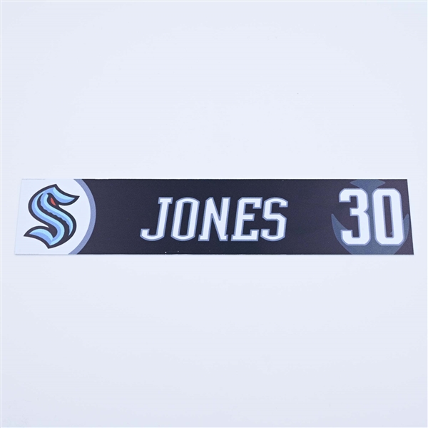 Martin Jones - Seattle Kraken - Locker Room Nameplate - 2022-23 NHL Season