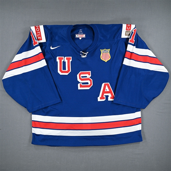 Remington Keopple - Blue Jersey, Back-Up Only - Team USA Hockey - 2022 IIHF World Junior Championship