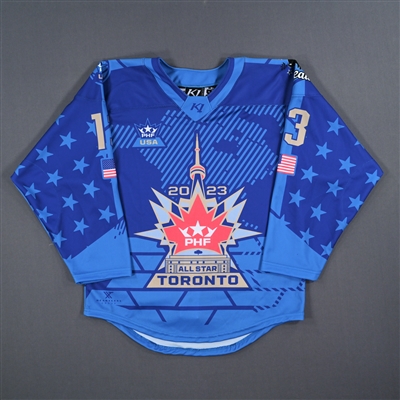 Dominique Kremer - Team United States - Blue All-Star Autographed Jersey - Worn January 29, 2023 vs. Canada