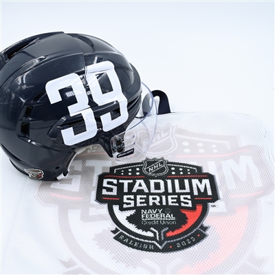 Anthony Mantha - Helmet - Navy, Warrior Helmet w/ Bauer Shield - Worn 2/18/23 - 2023 Stadium Series